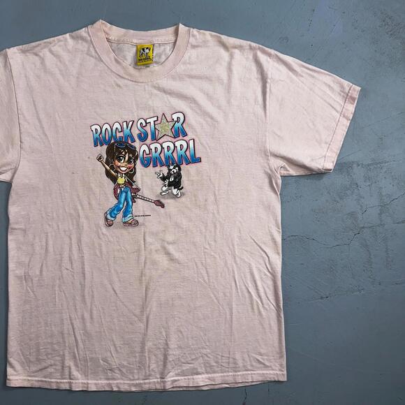 Big Dogs Other - Big Dogs Rock Star GRRRL Girl Y2K VTG T Shirt Bratz Dolls 2000s Pink Cute Punk